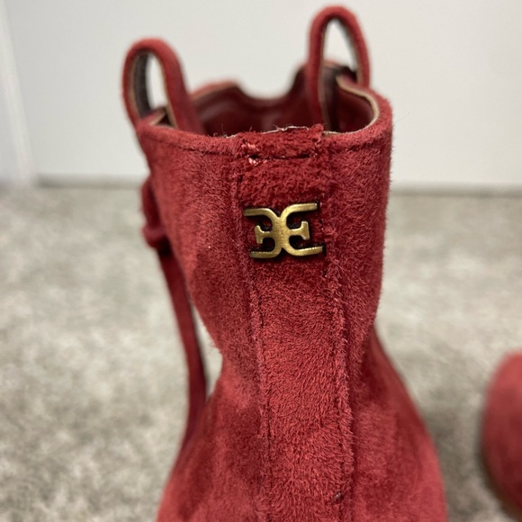 Sam Edelman || Niomie Suede Western Booties in Paprika Size 6.5 - Picture 7 of 8